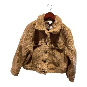 LuLaRoe Sherpa Fleece Button Down Jacket Size L